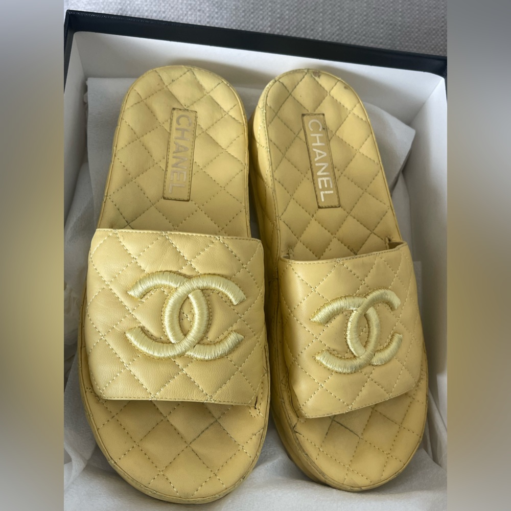 Chanel Quilted Sandals